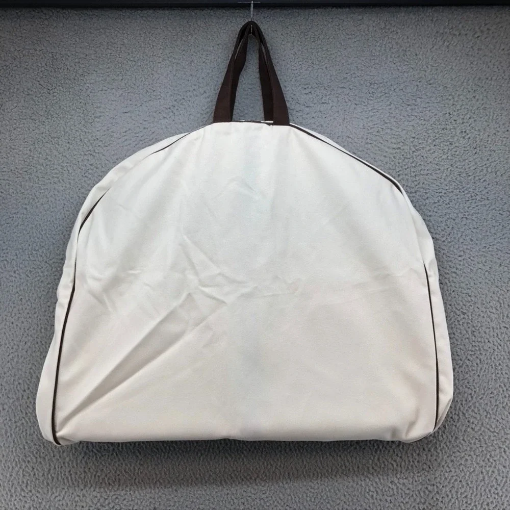 Hermes Canvas Garment Bag Medium White Foldable Zipper Travel Storage 42x24